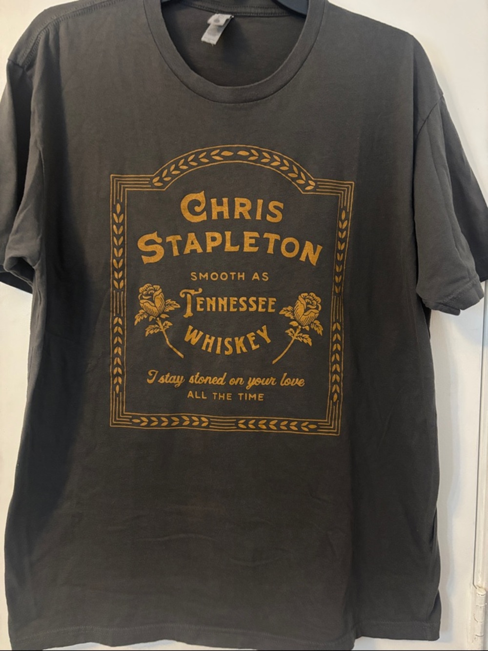 Chris Stapleton Dark Gray Tee Tennessee Whiskey XL